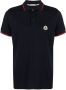 Moncler Poloshirt met logo kraag Blauw - Thumbnail 1