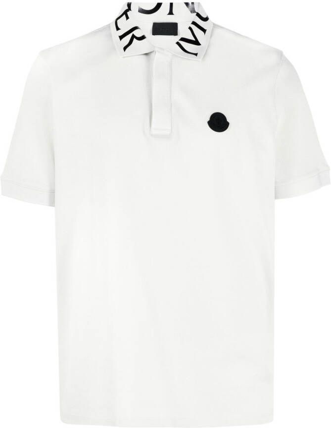 Moncler Poloshirt met logo-kraag Grijs