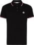 Moncler Poloshirt met logo Zwart - Thumbnail 1