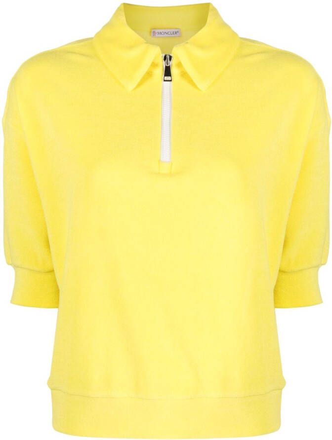 Moncler Poloshirt met logopatch Geel
