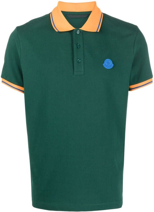 Moncler Poloshirt met logopatch Groen