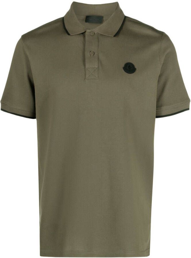 Moncler Poloshirt met logopatch Groen