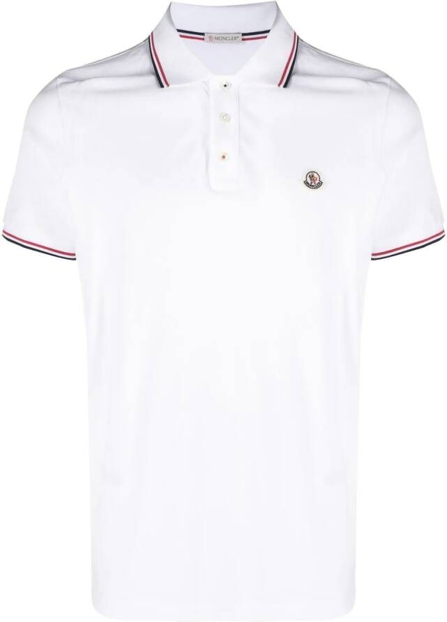 Moncler Poloshirt met logopatch Wit