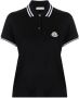 Moncler Poloshirt met logopatch Zwart - Thumbnail 1