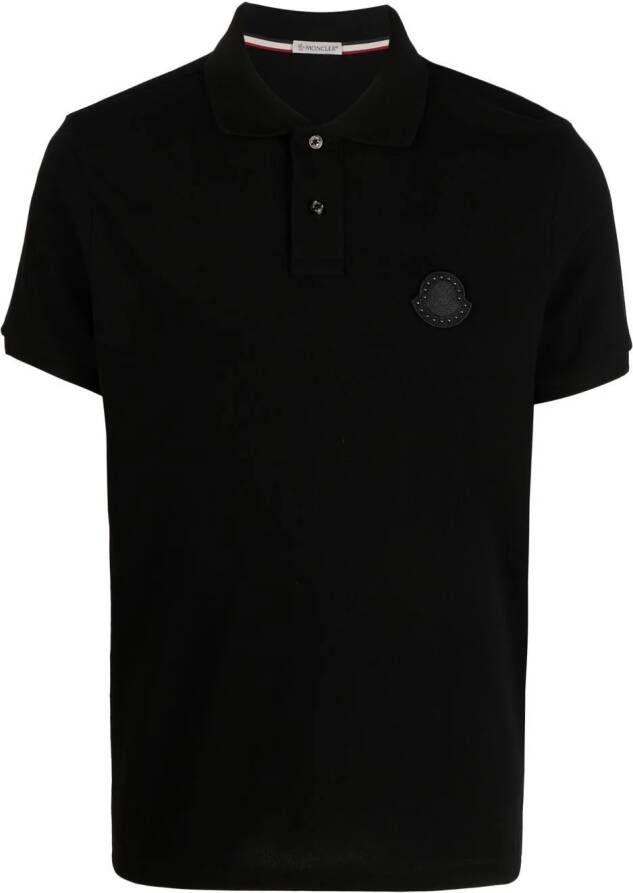 Moncler Poloshirt met logopatch Zwart