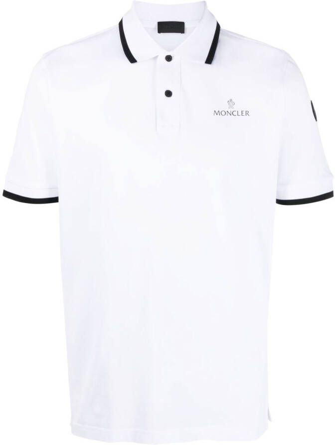 Moncler Poloshirt met logoprint Wit