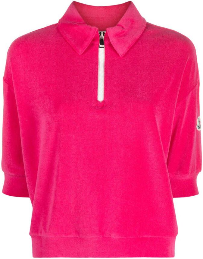 Moncler Poloshirt van badstof Roze