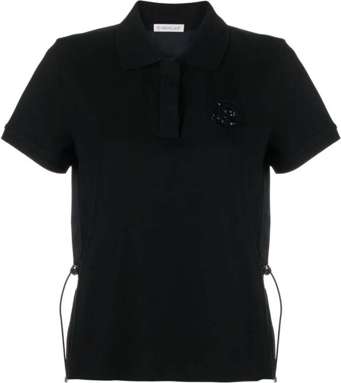 Moncler Polotop met logopatch Zwart