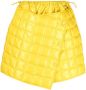 Moncler Yellow Quilted Finish Asymmetric Skirt Geel - Thumbnail 1