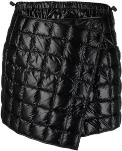 Moncler quilted asymmetric mini skirt Zwart