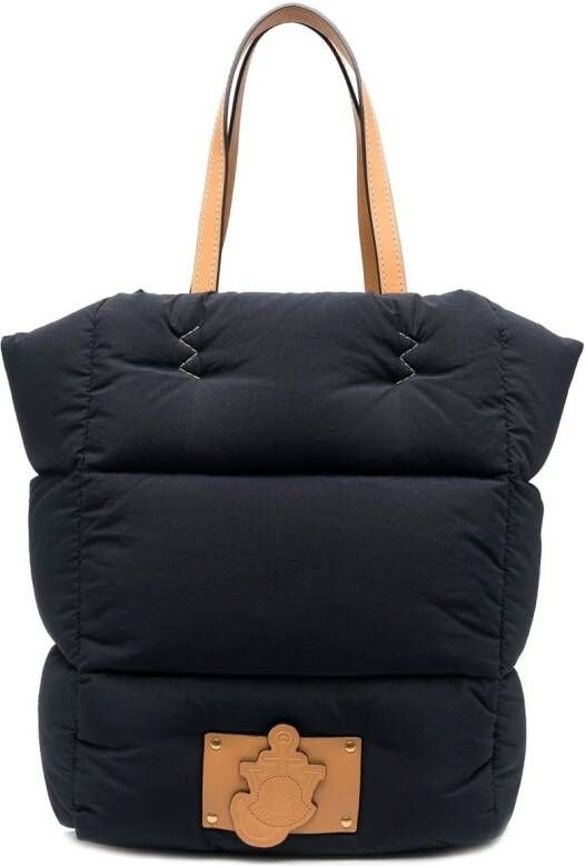 Moncler Shopper met logopatch Blauw