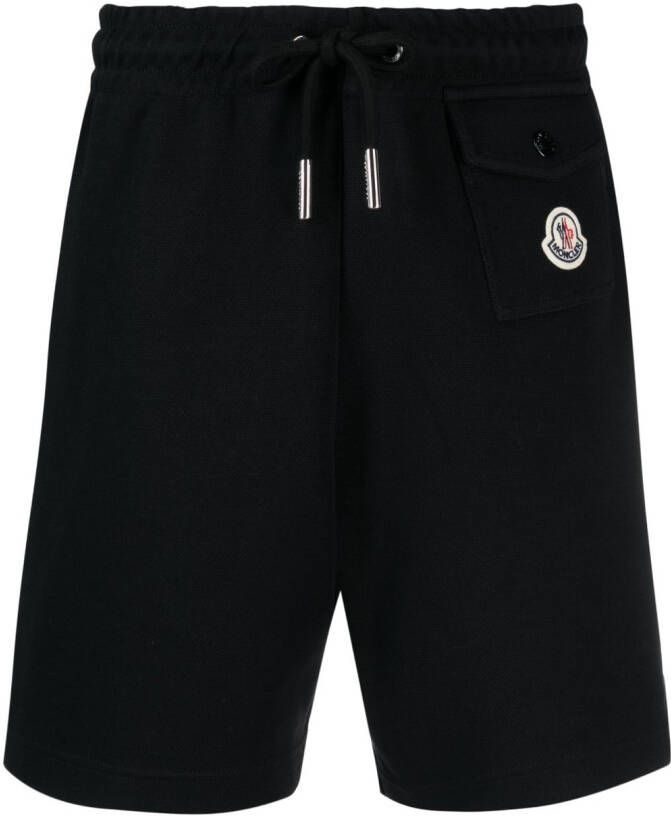 Moncler Shorts met logopatch Zwart