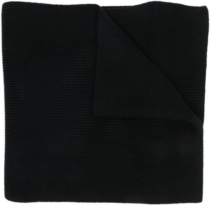 Moncler Sjaal met logopatch Zwart