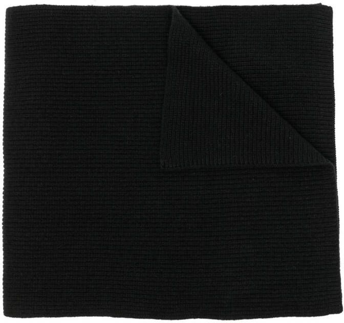 Moncler Sjaal met logopatch Zwart