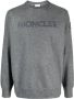Moncler Sweater met geborduurd logo Grijs - Thumbnail 1
