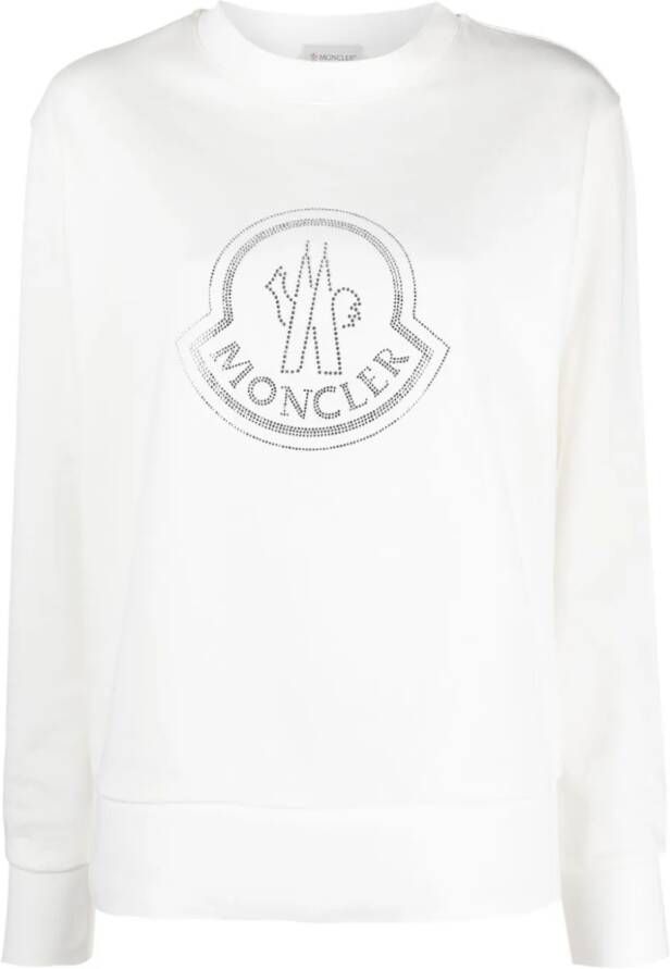 Moncler Sweater met logo Wit