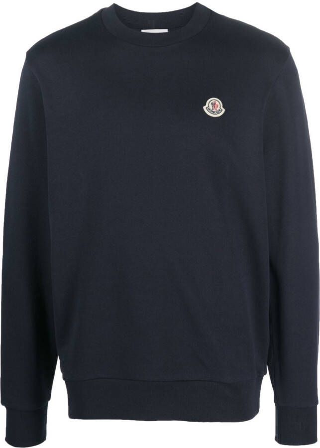 Moncler Sweater met logopatch Blauw