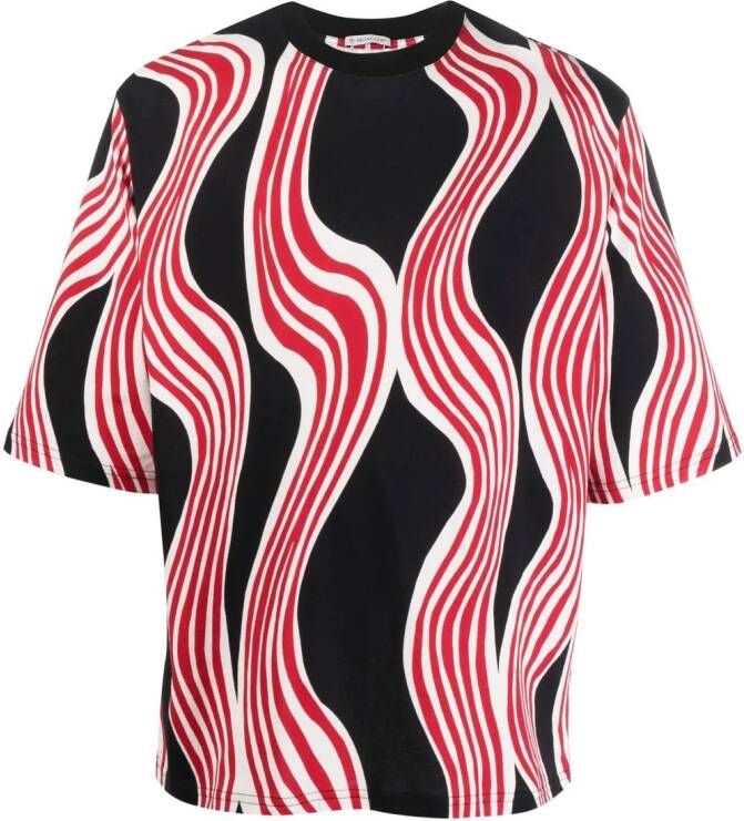 Moncler T-shirt met abstracte print Zwart