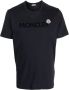 Moncler T-shirt met logo Blauw - Thumbnail 1