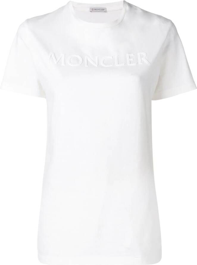 Moncler T-shirt met logo van kralen Wit