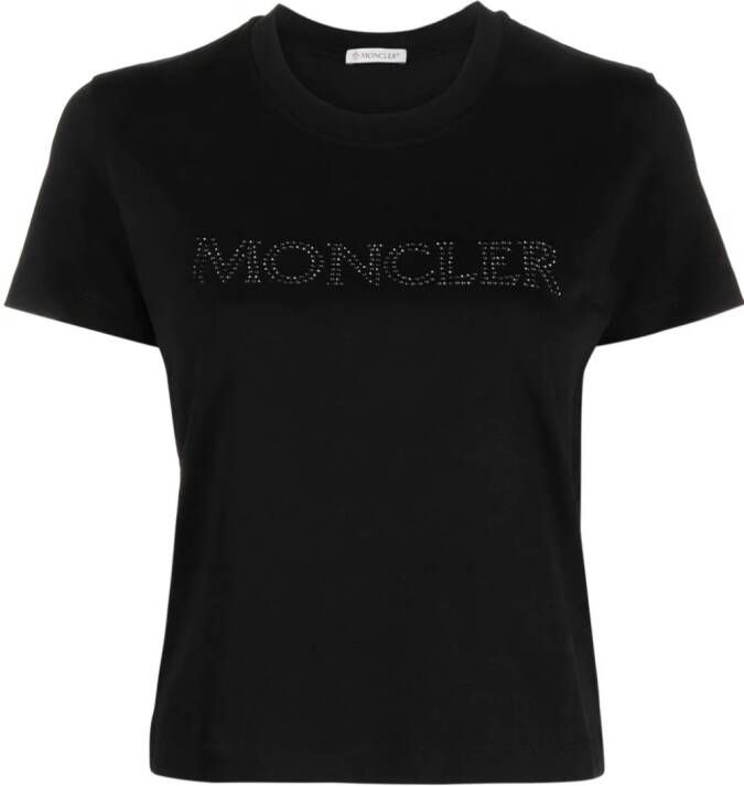 Moncler T-shirt met logo Zwart