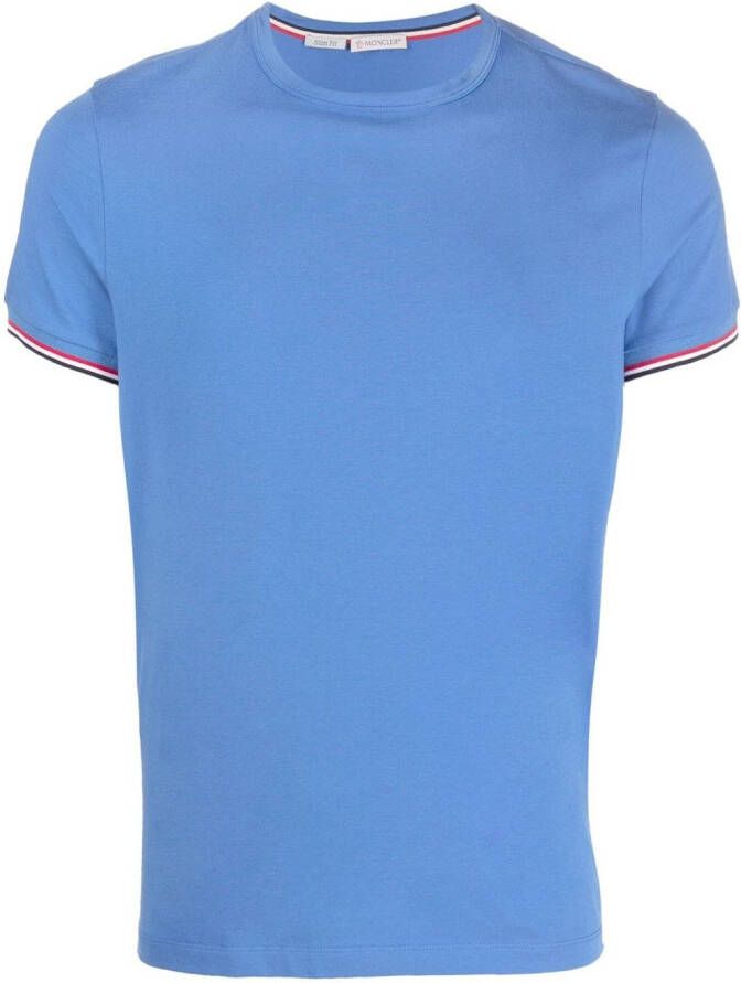 Moncler T-shirt met logopatch Blauw
