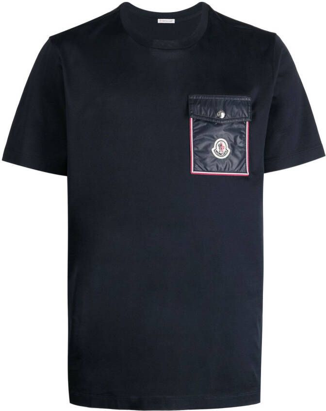 Moncler T-shirt met logopatch Blauw