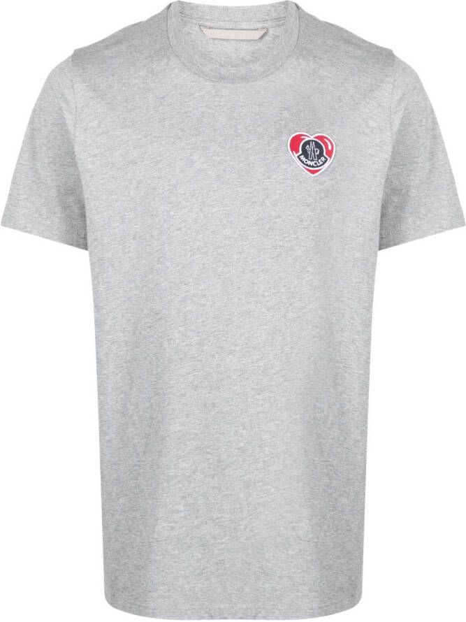 Moncler T-shirt met logopatch Grijs