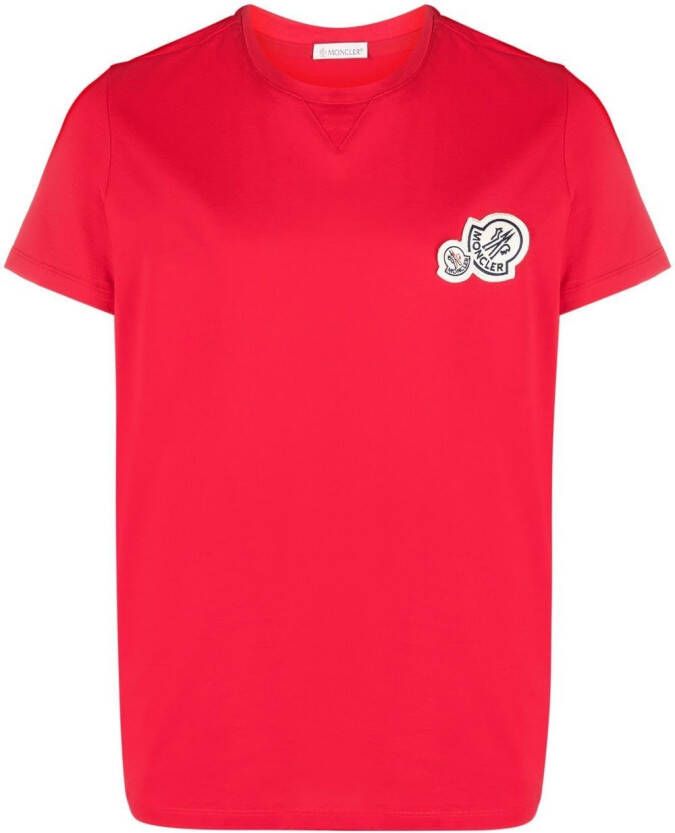 Moncler T-shirt met logopatch Rood