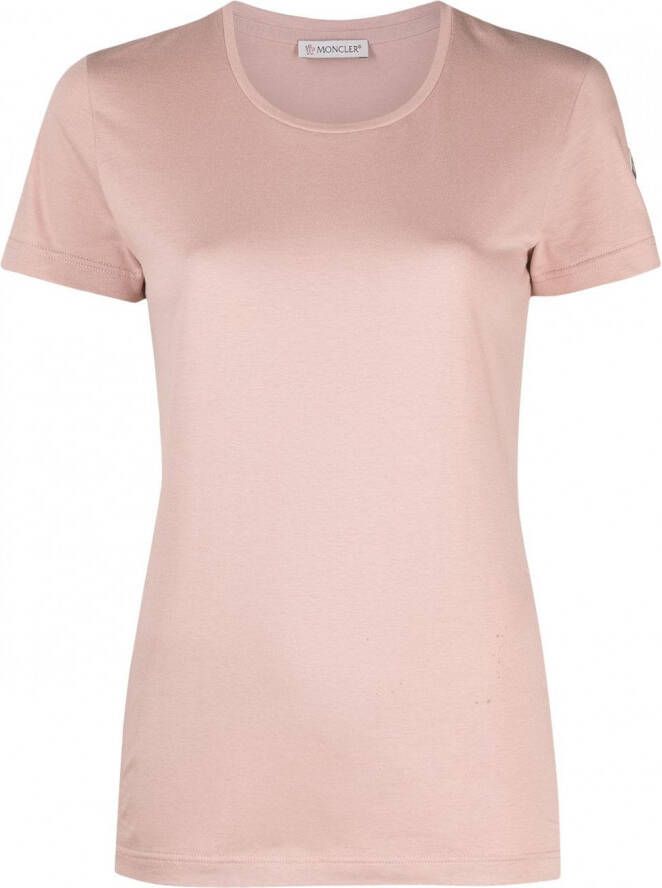 Moncler T-shirt met logopatch Roze