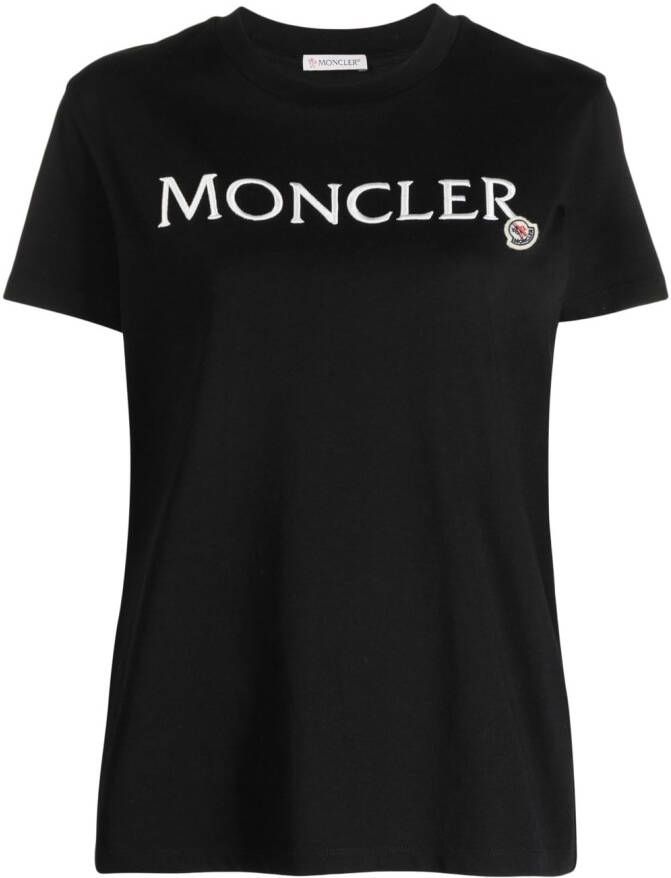 Moncler T-shirt met logopatch Zwart