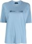Moncler T-shirt met logoprint Blauw - Thumbnail 1
