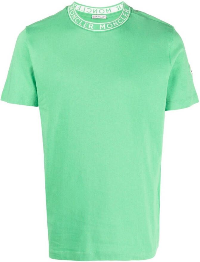 Moncler T-shirt met logoprint Groen