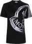 Moncler T-shirt met logoprint Zwart - Thumbnail 1