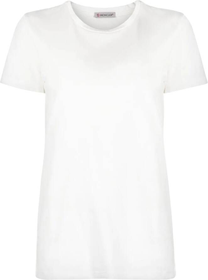 Moncler T-shirt met ronde hals Wit