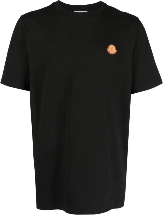 Moncler T-shirt met ronde hals Zwart