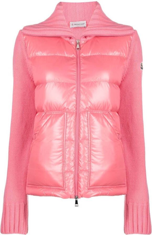 Moncler Vest met gewatteerd vlak Roze