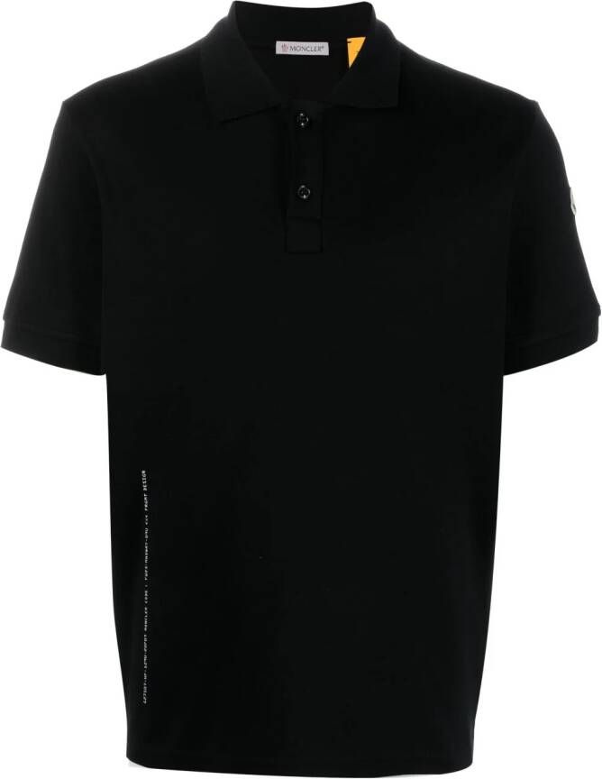 Moncler x Frag t button-up poloshirt Zwart