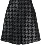 Moncler x FRGMT mini-rok met pied-de-poule print Zwart - Thumbnail 1