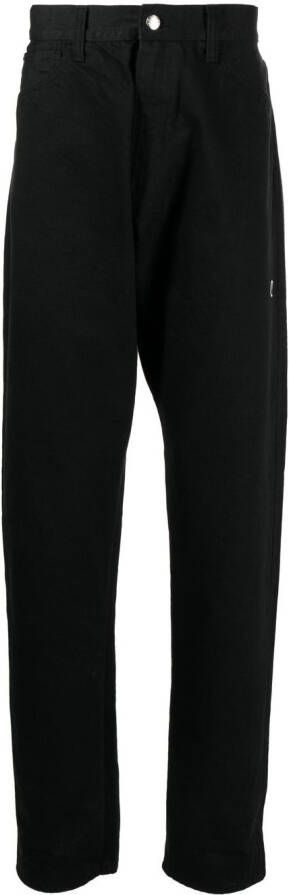 Moncler x Hiroshi Fujiwara jeans met geborduurd logo Zwart