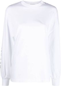 Moncler x HYKE sweater met logoprint Wit