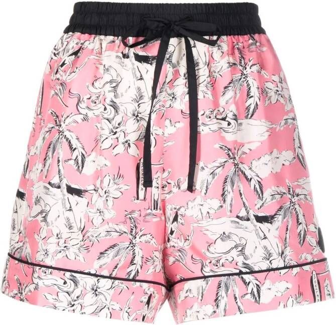 Moncler Zijden shorts Roze