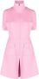 Moncler Pink Zip Fastening Short Sleeve Mini Dress Roze - Thumbnail 1