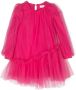 Monnalisa Asymmetrische jurk Roze - Thumbnail 1