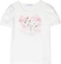 Monnalisa Verfraaid T-shirt Wit - Thumbnail 1