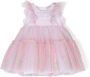 Monnalisa Flared jurk Roze - Thumbnail 1