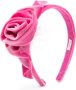 Monnalisa Haarband met bloe applicatie Roze - Thumbnail 1