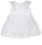 Monnalisa Jurk met bloe print Wit - Thumbnail 1