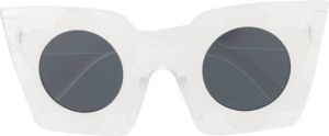 Monnalisa flower-print cat-eye sunglasses Wit