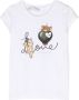 Monnalisa T-shirt met grafische print Wit - Thumbnail 1
